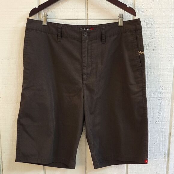 QUICKSILVER Men's Casual Flat Front Chocolate Brown Shorts 36 - Picture 1 of 15